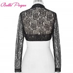 Belle Poque Jacket Womens Ladies Long Sleeve Cropped Shrug Black White Coat 2017 New Fashion Lace Bolero Plus Size