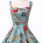 Belle Poque Rockabilly Womens Summer Style Dresses 2017 robe Pin Up Retro Vintage 50s Audrey Hepburn Swing Print Casual Clothing