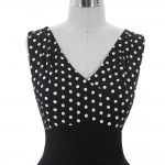 Belle Poque Summer Dress Women 2017 Pinup Swing Clothing Polka Dot Casual Sexy Robe Rockabilly 50s Vintage Black Womens Dresses