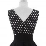 Belle Poque Summer Dress Women 2017 Pinup Swing Clothing Polka Dot Casual Sexy Robe Rockabilly 50s Vintage Black Womens Dresses