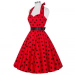 Belle Poque Summer Womens Dresses 2017 Casual Polka Dot Retro Vintage 50s robe Rockabilly Swing Pinup Party Dress Plus Size