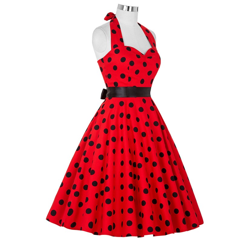 Belle Poque Summer Womens Dresses 2017 Casual Polka Dot Retro Vintage