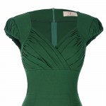 Belle Poque Women Sheath Dresses New Arrival V Neck Cotton Dark Green Bandage Bodycon Work Wear Elegant Formal Office Dress 2017