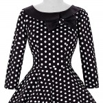 Belle Poque Women Skater Robe Vintage Summer Dresses 2017 3/4 Sleeve Polka Dot Tunic Party Casual Wear Dress Plus Size Clothing