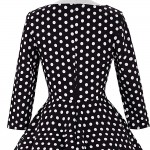 Belle Poque Women Skater Robe Vintage Summer Dresses 2017 3/4 Sleeve Polka Dot Tunic Party Casual Wear Dress Plus Size Clothing