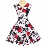 Belle Poque Women Summer Dress 2017 50s 60s Pattern Floral Print Vintage Plus Size Tunic Woman robe Casual Party Retro Dresses