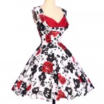 Belle Poque Women Summer Dress 2017 50s 60s Pattern Floral Print Vintage Plus Size Tunic Woman robe Casual Party Retro Dresses