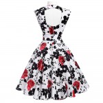 Belle Poque Women Summer Vintage 50s Dresses Audrey Hepburn Elegant Floral Vestidos Plus Size robe Sexy Pin up Rockabilly Dress