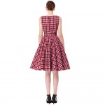 Belle Poque Womens Vintage Plaid Party Dresses 2017 50s 60s Robe Femme Pin Up Retro Summer Plus Size Women Rockabilly Clothing