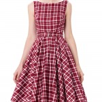 Belle Poque Womens Vintage Plaid Party Dresses 2017 50s 60s Robe Femme Pin Up Retro Summer Plus Size Women Rockabilly Clothing