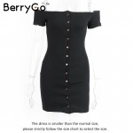 BerryGo Vintage cotton short women dress shirt Off shoulder summer dress 2017 Bodycon party dresses vestido de festa