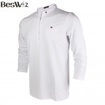 Beswlz New Men's Tops Polo Shirts Long Sleeve Cotton Slim Classical Business Casual Men Spring Autumn Polo Shirts Homme 8908