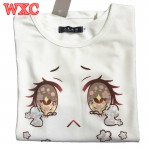 Big Eyes Cry Women T-Shirt Cotton Summer Short Sleeve Japanese Kawaii Tops 2016 Summer Sexy Harajuku white Lolita Girls T-shirt