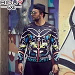 Big Guy Store Printed Quick Dry Sweat Shirt Male 2016 Spring Autumn Casual Men Sweatshirts 6XL 5XL 4XL 3XL Tracksuit Men 1263