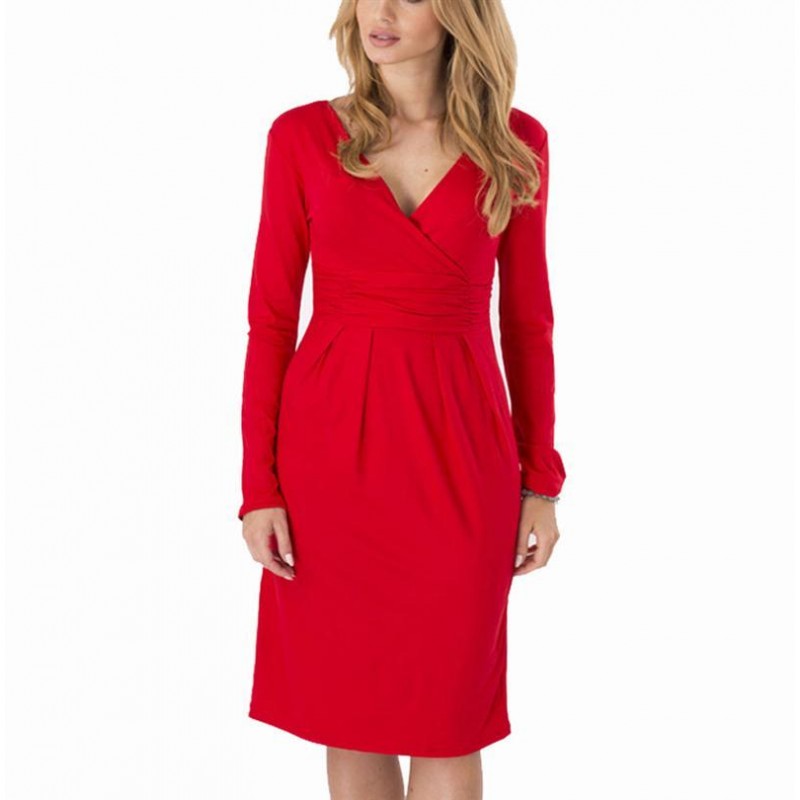 pleated work dress