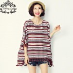 Big Size T-Shirt Women's Dress Cotton Striped Print Batwing Sleeve Fashion Large Size Tops Summer Female Dress O-Neck Tshirt 6XL