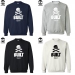 Big size Top Quality Cotton blendmen crewneck sweatshirt casual cool fashion skull print  mens hooides and sweatshirts 2017 C01
