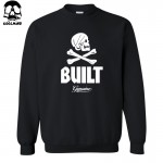 Big size Top Quality Cotton blendmen crewneck sweatshirt casual cool fashion skull print  mens hooides and sweatshirts 2017 C01