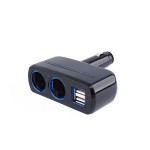 Black Color Universal 12V-24V Cigarette Lighter Adapter USB Car Chargers Dual USB Car Charger Auto Accessories