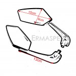 Black Motorcycle Rear View Mirrors Universal Handlebar Side Rearview Mirror 8mm 10mm for Honda Suzuki Yamaha Kawasaki Scooter