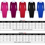 Black Office Dresses Women 2017 Spring New Arrivals Fashion Long Sleeve Pencil Dress Ladies Casual Work Dress With White Collar