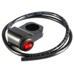 Black Universal 12V 16A Motorcycle Waterproof Handlebar Headlight Fog Spot light On Off Switch Aluminum-alloy