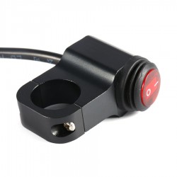 Black Universal 12V 16A Motorcycle Waterproof Handlebar Headlight Fog Spot light On Off Switch Aluminum-alloy