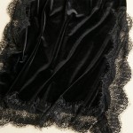 Black Velvet Lace Dress 2017 Summer New High High Grade Fashion Sexy Cultivate Silm Square Collar Spaghetti Strap Midi Dress