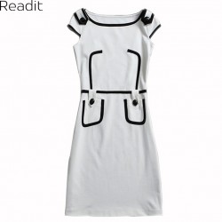 Black White Dress Women Bodycon Dresses Robe Femme Plus Size Dress Pencil Summer Vintage 3XL Knitted Party Dresses Vestidos D013