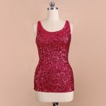 Blingstory New Fashion Summer Tank Top Bling Bling Sequined Female Vest  9 Colors Dropshipping KR1013-7