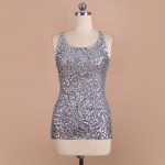 Blingstory New Fashion Summer Tank Top Bling Bling Sequined Female Vest  9 Colors Dropshipping KR1013-7