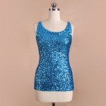 Blingstory New Fashion Summer Tank Top Bling Bling Sequined Female Vest  9 Colors Dropshipping KR1013-7