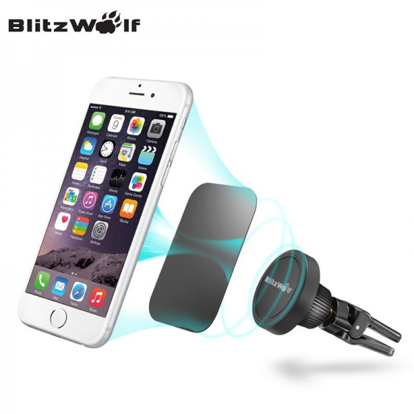 BlitzWolf Magnetic Phone Holder Car Air vent Universal Mobile Phone Mount Holder 360 Degree Rotate Stand Phone Bracket Car 