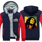 Bob Marley Men Hoodies Winter Jacket Thicken Fleece Zipper Hip Hop Sweatshirt USA size Plus size