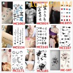 Body Art Sex Products waterproof temporary tattoos for men women sexy black rose design flash tattoo sticker HC1185