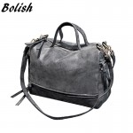 Bolish  New Arrive Women Shoulder Bag Nubuck Leather Vintage Messenger Bag Motorcycle Crossbody Bags Women Bag