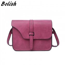 Bolish 2017 Fashion Women's Handbag Bag Small Crossbody Bags Vintage Spring Women Shoulder Bag Nubuck Leather Women Bag