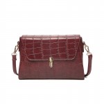 Bolish New Arrival Vintage Alligator PU Leather Women Bag Fashion Lock Women Shoulder Bag Plaid Women Messenger Bag