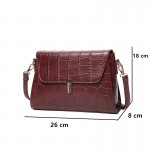 Bolish New Arrival Vintage Alligator PU Leather Women Bag Fashion Lock Women Shoulder Bag Plaid Women Messenger Bag