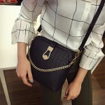 Bolish Vintage Crocodile PU Leather Women Bag Chain Strap Top-handle Bags Fashion Lock Crossbody Bag Small Shoulder Bag