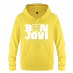 Bon Jovi Hoodie Cotton Winter Teenages Bon Jovi Logo Sweatershirt Pullover With Hood For Men Women