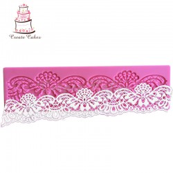 Border Decoration Lace Mold Flower Shape Lace Mat Fondant Cake Decorating Tools Silicone Sugar Lace Pad Baking Tools LM-70