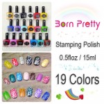 Born Pretty 15ml Candy Colors Nail Art Stamping Polish Sweet Style Nail Stamp Plate Polish Image Print Manicure Polish