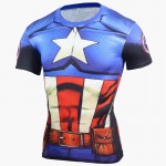 Brand Clothing 2016 Superhero Compression Shirt 3D Captain America Punisher T Shirt Bodybuilding Crossfit t-shirt