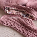 Brand New natural rabbit fur jacket with real fox fur collar real rabbit fur coat in stock