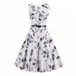Brand S - 4XL Women Dress Retro Vintage 1950s 60s Rockabilly Floral Swing Summer Dresses Vestidos
