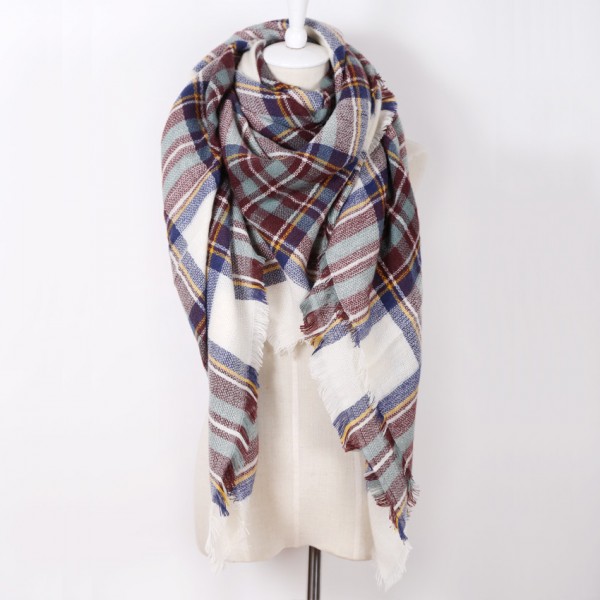 Brand new woman Acrylic plaid warm Winter Scarf Shawls Plus size Blanket Scarf For Women Brand new woman Acrylic plaid warm Winter Scarf Shawls Plus size Blanket Scarf For Women