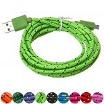 BrankBass 1M/2M/3M Braided Wire Micro USB Cable 3ft Sync Nylon Woven Charger Cords For Samsung Galaxy S3 S4 S6 Blackberry SONY