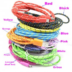 BrankBass 1M/2M/3M Braided Wire Micro USB Cable 3ft Sync Nylon Woven Charger Cords For Samsung Galaxy S3 S4 S6 Blackberry SONY