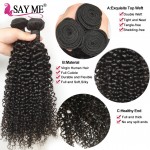 Brazilian Curly Virgin Hair 3 Bundles Brazillian Curly Weave Human Hair Meches Bresilienne Lots Afro Kinky Curly Hair Weave 1B# 